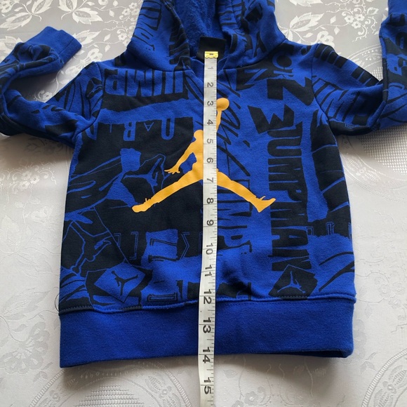 Jordan Blue Sweatshirt Hoodie Toddler Boys Size 2T Long Sleeves Printed Logo Top - Picture 16 of 16